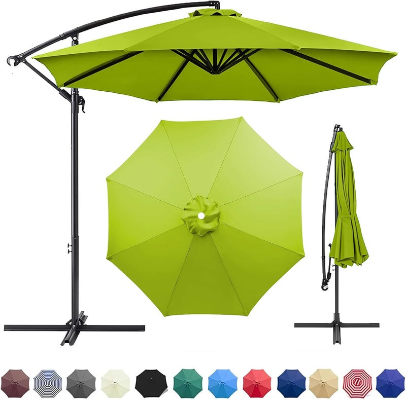 GLDDFDG Patio Umbrella Canopy, Universal Replacement Cover for 10 Feet 8- Ribs Outdoor Round Patio Market Umbrella Parasol Canopy Top Sun Shade Accessory, 300D UV Protective And Water Resistant Patio Canopy (Grass Green) - Image 1
